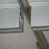 Roomcovering can be split to accomodate curtains.