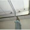 Roomcovering can be split to accomodate curtains.